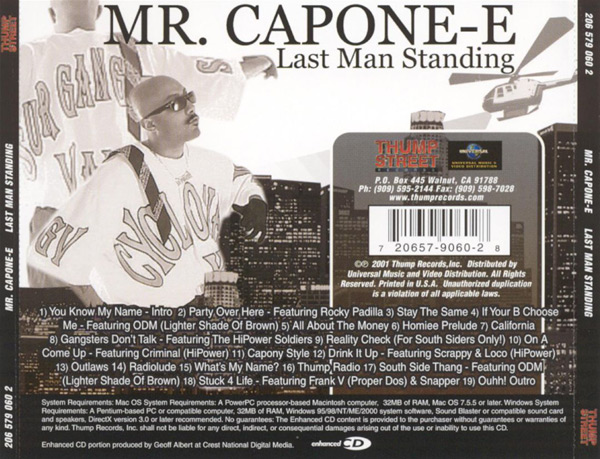Mr. Capone-E - Last Man Standing Chicano Rap